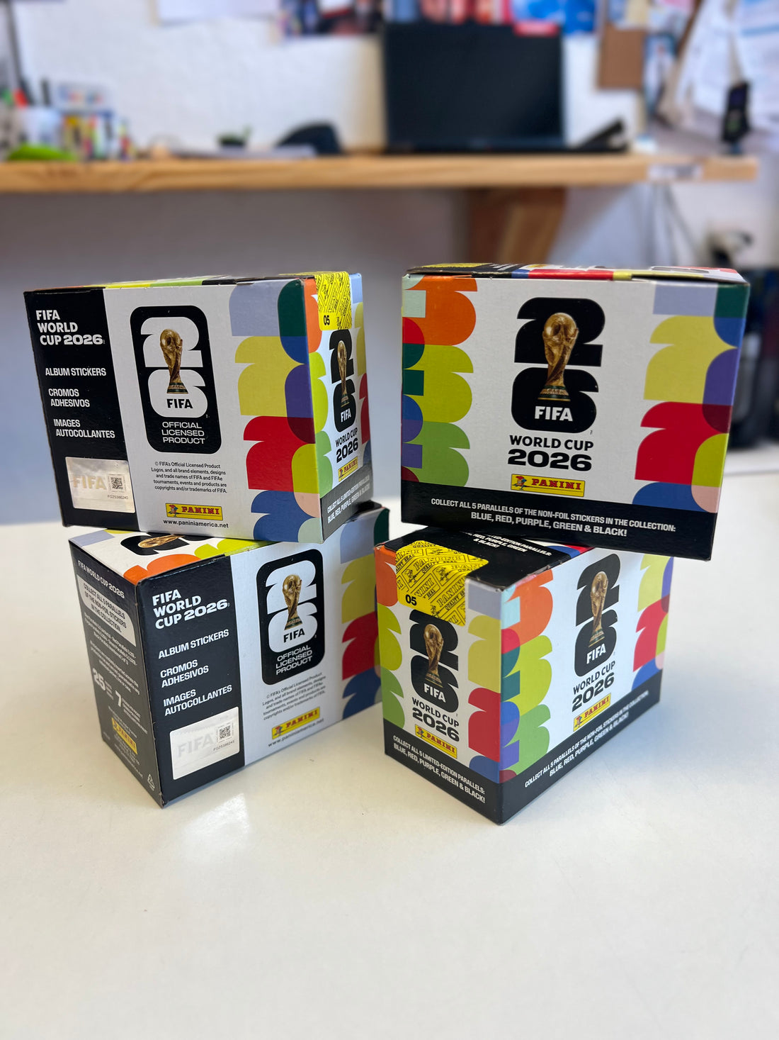 4 Cajas de 25 Barajitas Panini 2026