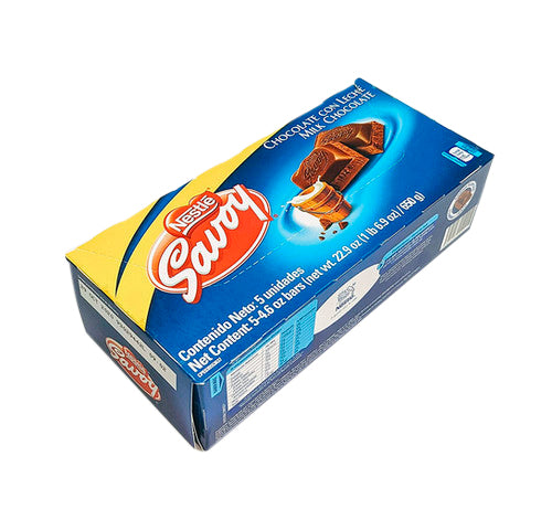 Chocolate Savoy Con Leche (5 Unidades)